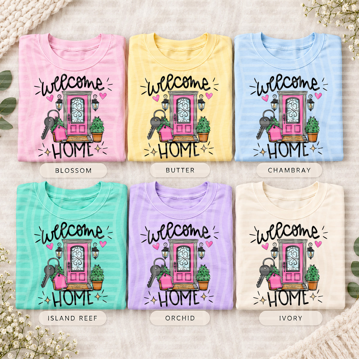 Welcome home (2 versions included) - 300 DPI digital download