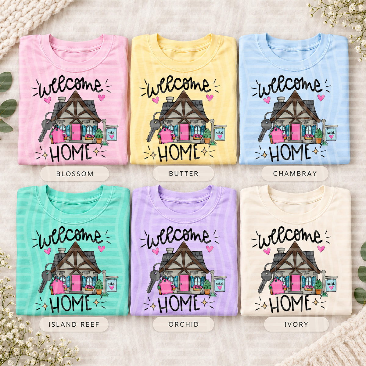 Welcome home (2 versions included) - 300 DPI digital download