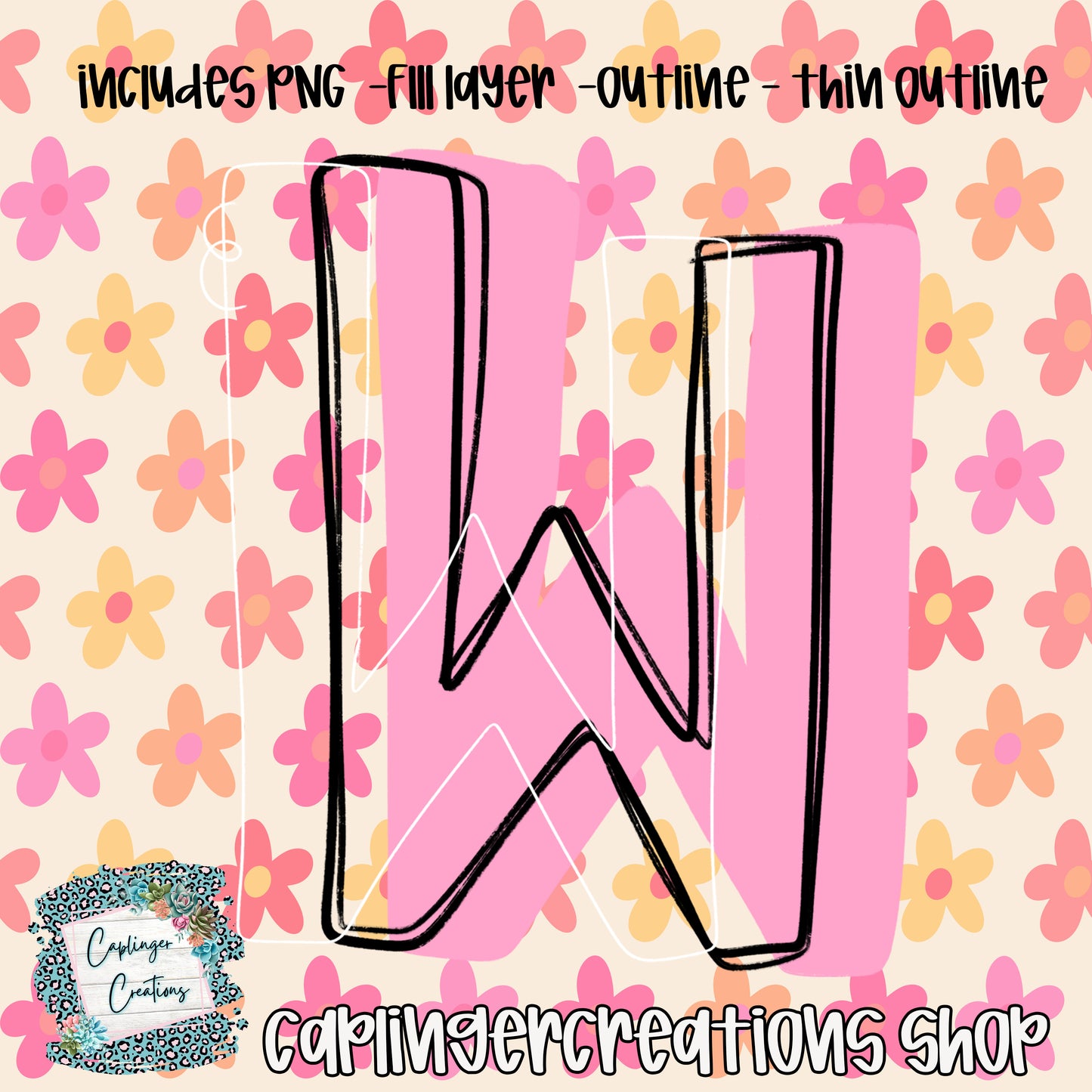 WHIMSY - FILL YOUR OWN ALPHA SETS A-Z, a mix of lowercase and 0-9  - Digital download