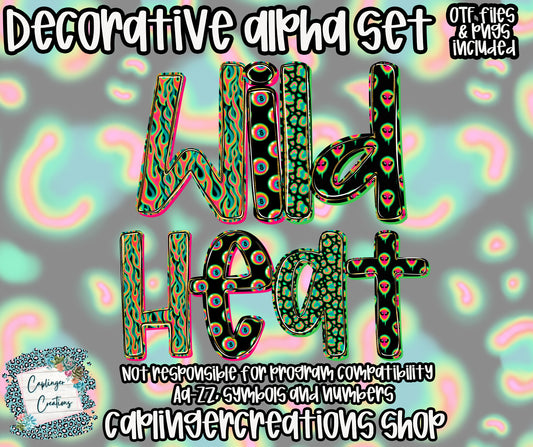 Wild Heat - OTF & Drag and Drop PNGS- commercial use included - Digital download