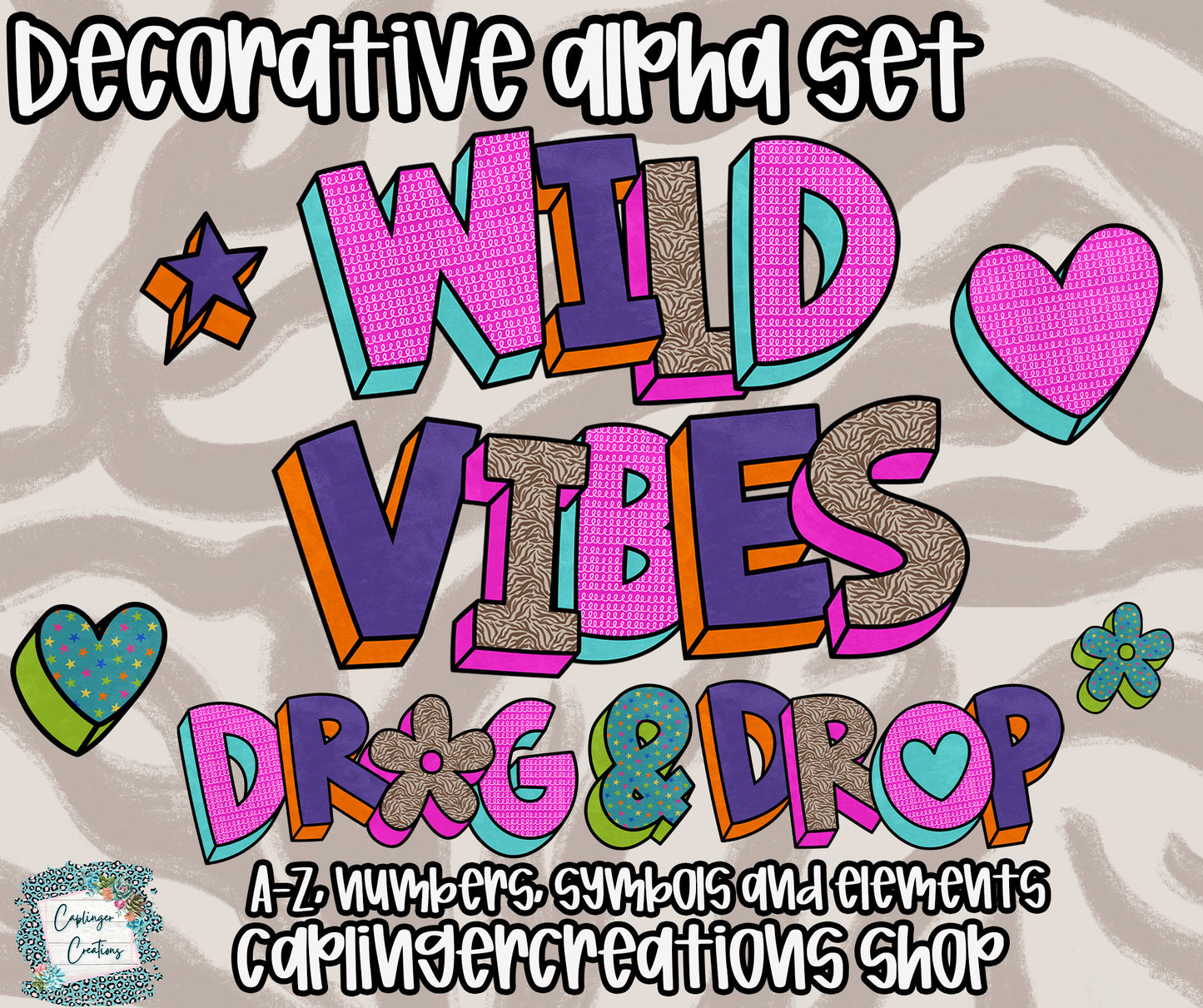 Wild Vibes - Drag and Drop PNGS- commercial use included - Digital download