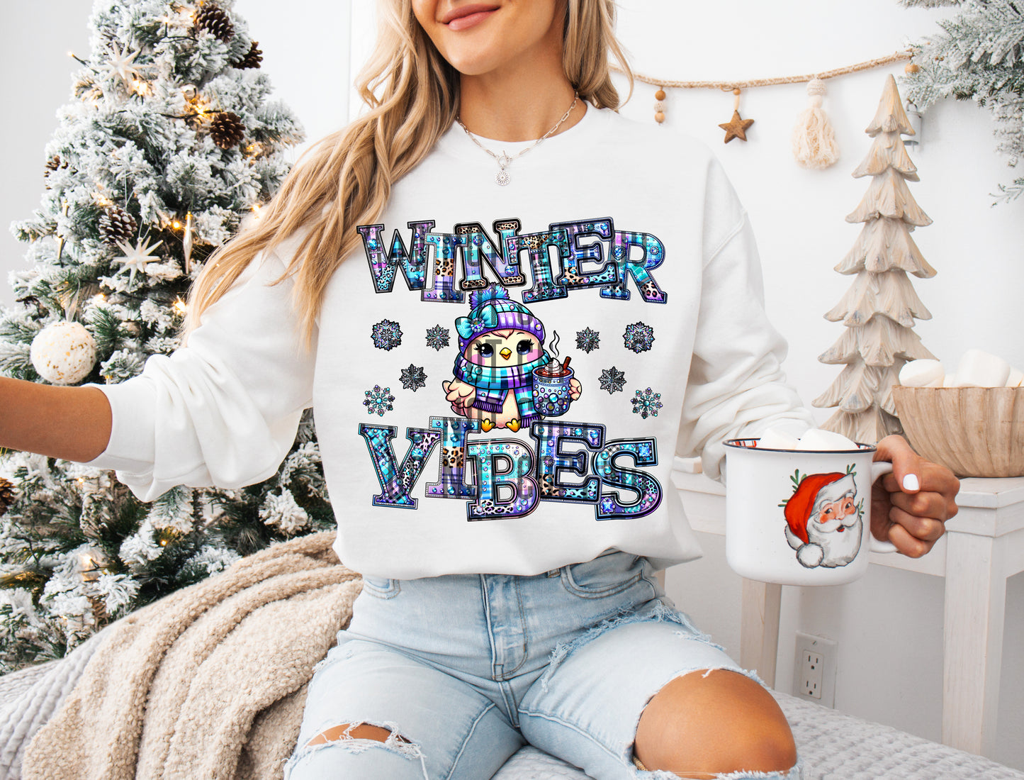 Select center design - Winter Vibes - Digital download 300DPI PNG FILE