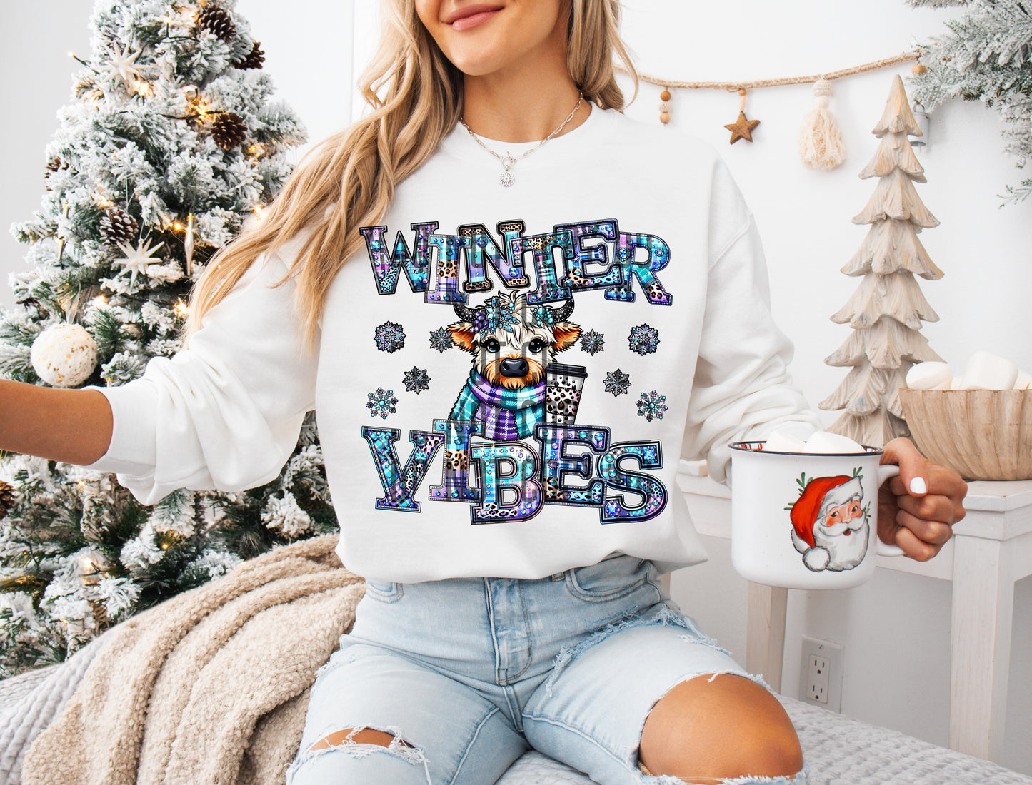 Select center design - Winter Vibes - Digital download 300DPI PNG FILE