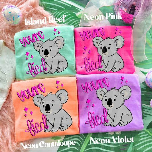 You're Koala Fied - PINK & TEAL - Digital Download 300DPI PNG FILE